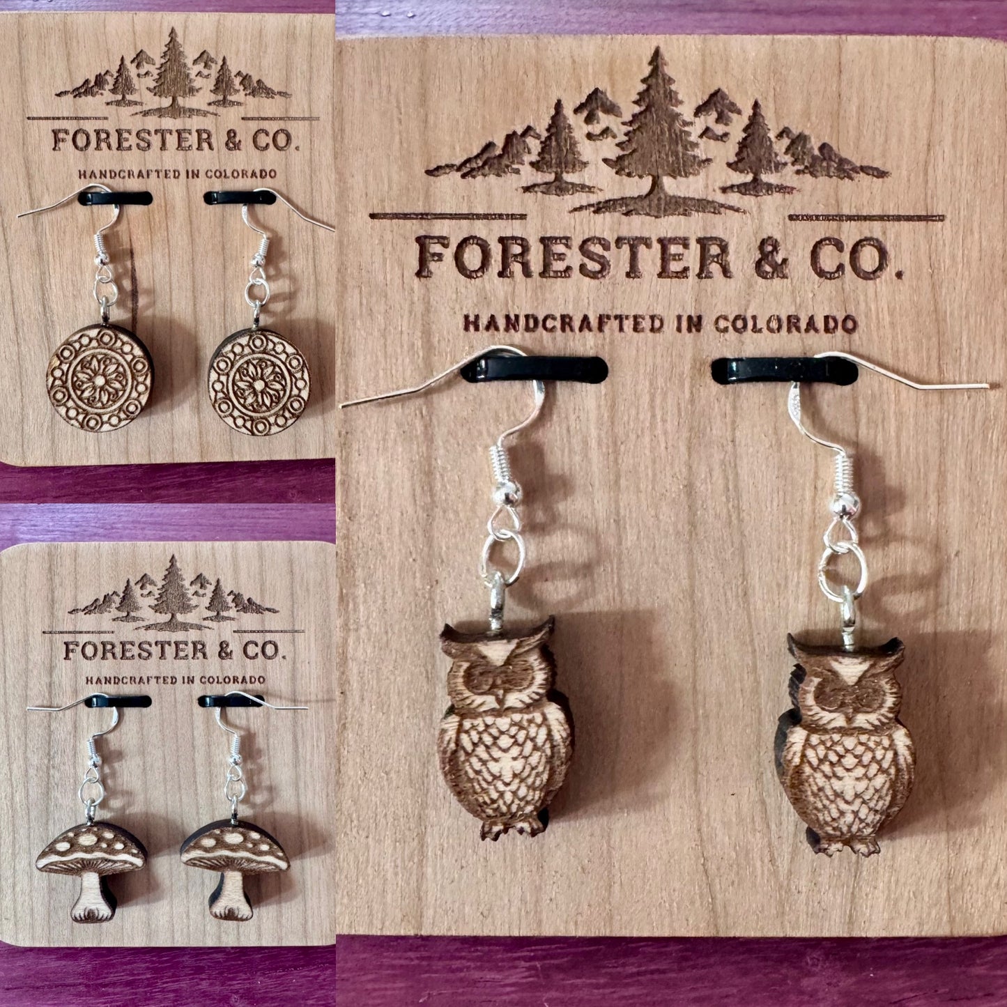 Solid Hardwood Earrings