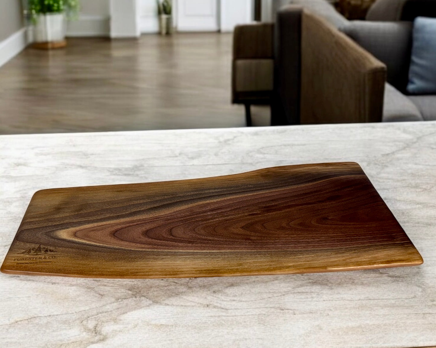 Extra Large Walnut Live Edge Charcuterie Board