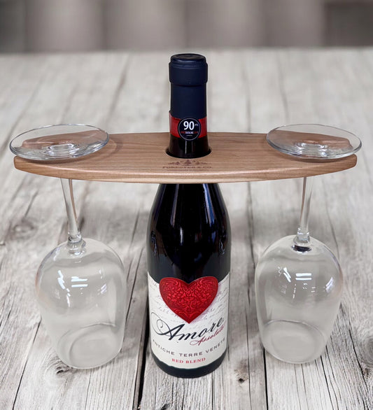 Cherry or Walnut Wine Caddy