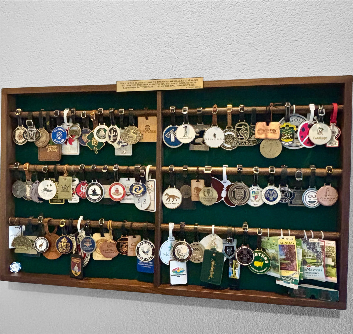 Large Golf Bag Tag Display