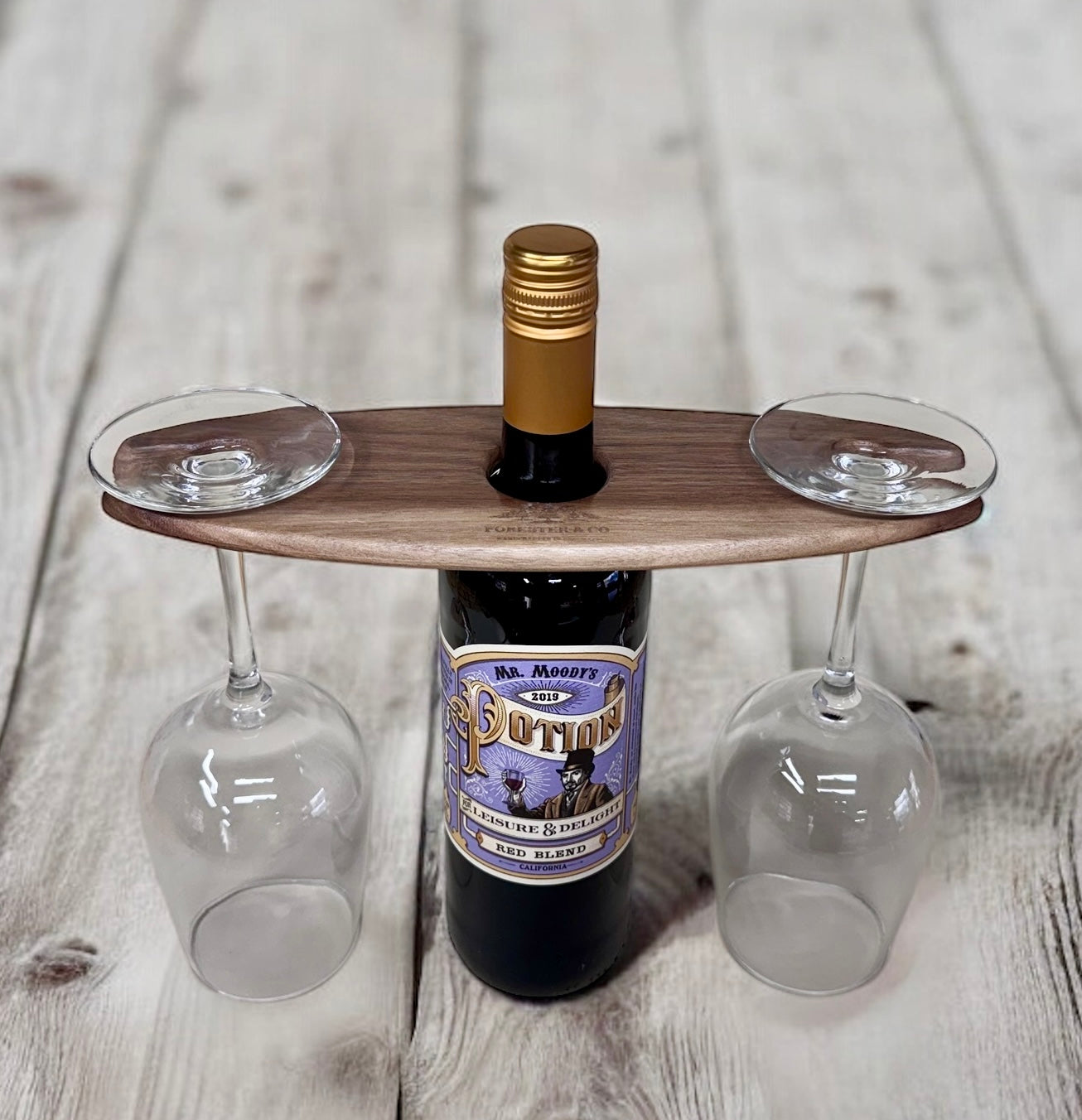 Cherry or Walnut Wine Caddy