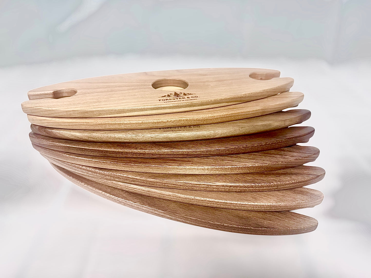 Cherry or Walnut Wine Caddy