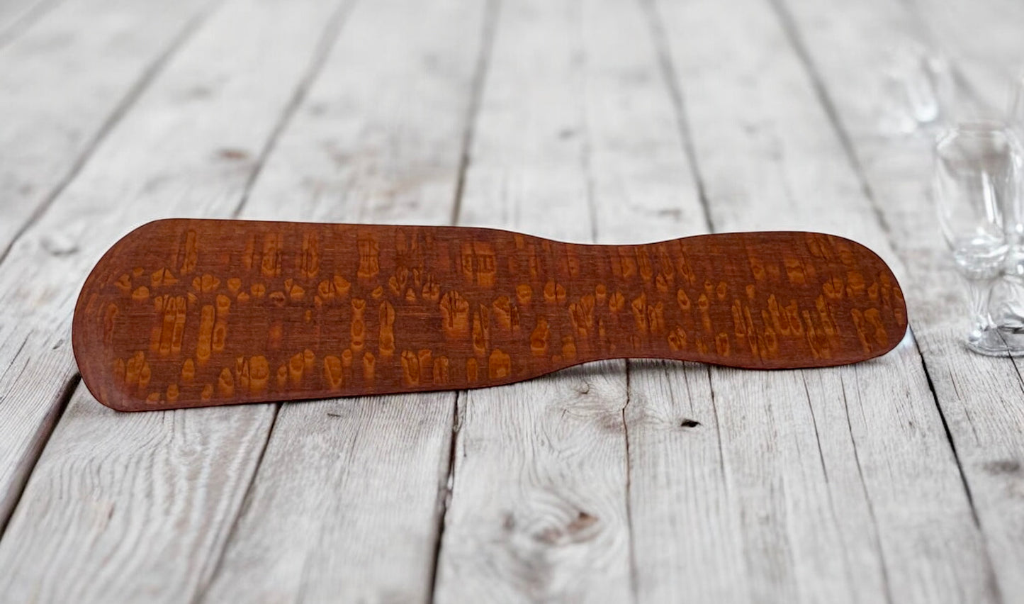 Large Handmade Leopardwood Spatula
