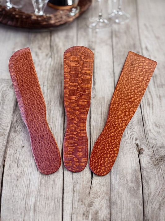 Large Handmade Leopardwood Spatula
