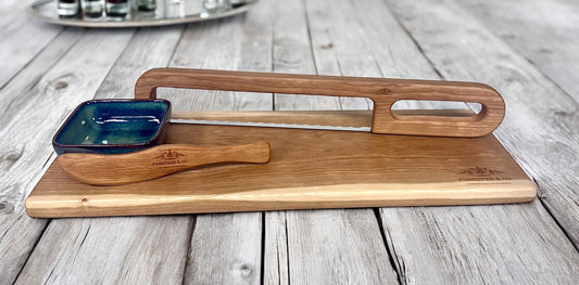 Handcrafted Cherry Bread Serving Board Set