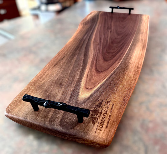 Extra Large Walnut Live Edge Charcuterie Board