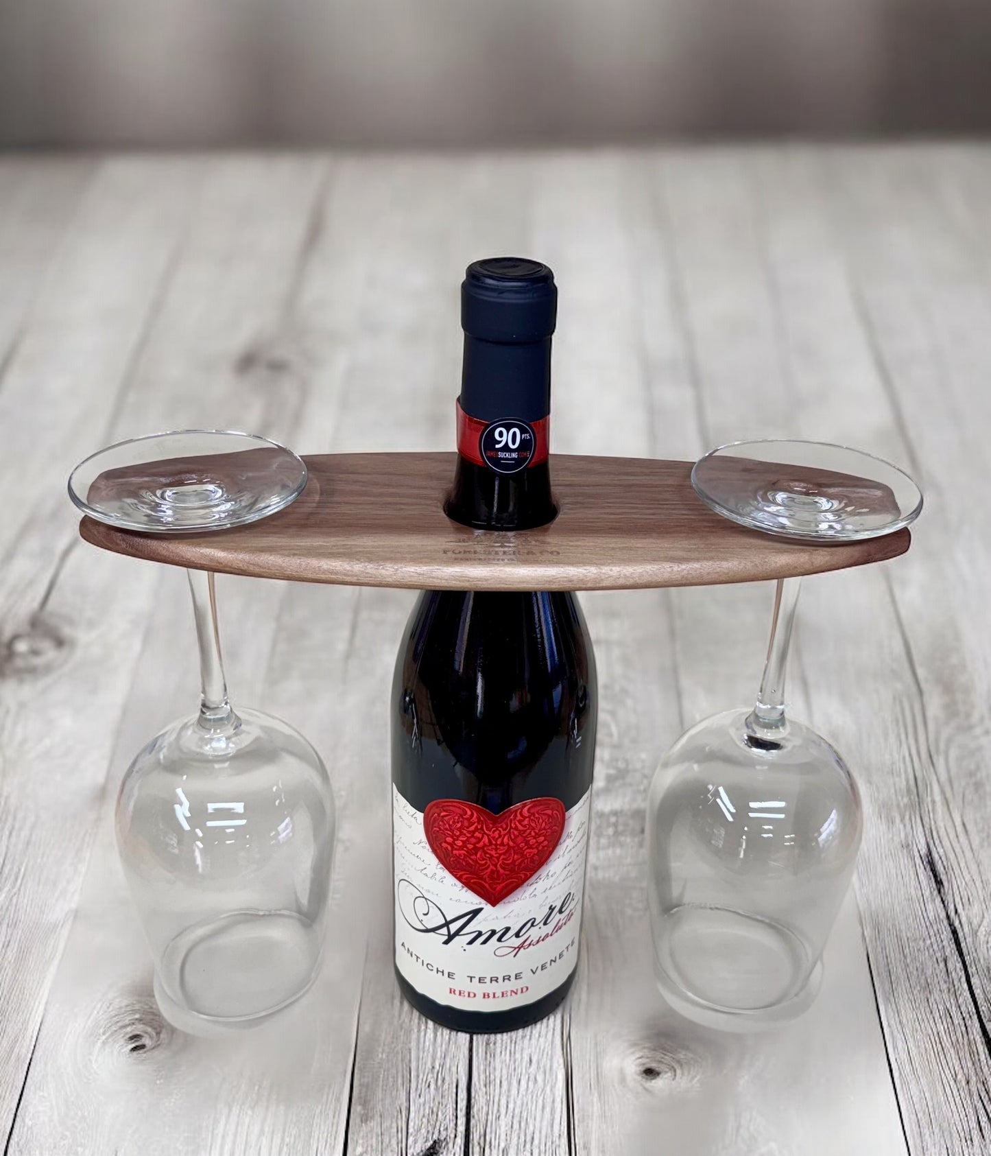 Cherry or Walnut Wine Caddy