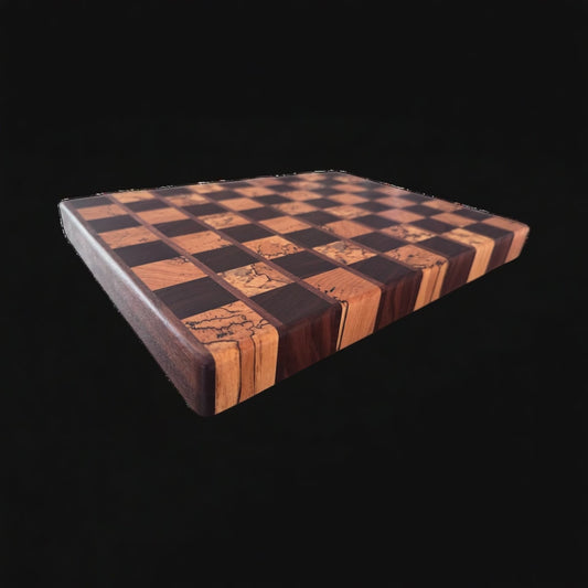 Walnut & Spalted Maple End Grain Rectangular Cutting Board